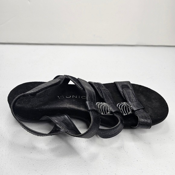 Vionic with Orthaheel Technology Women's Amber Black Croco Sandal size 7 - Picture 11 of 13